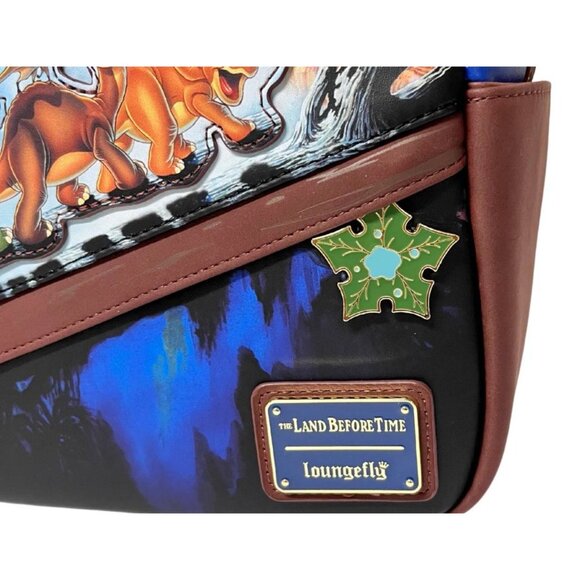 NWT Loungefly Land Before Time Little Foot Petrie Dinosaur Backpack Ducky Cera - Picture 7 of 9
